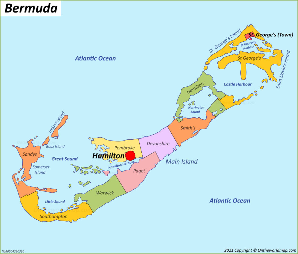 Map Of Bermuda 1024x873 